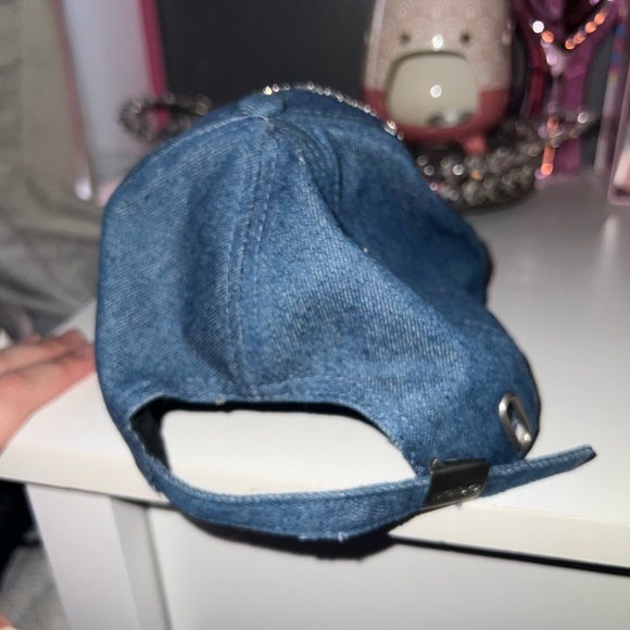 Bebe Blue Rhinestone Cap - Picture 2 of 3